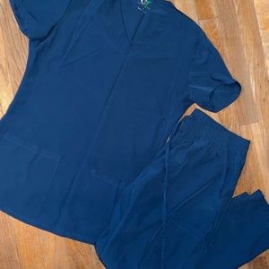 caribbean blue scrub set
